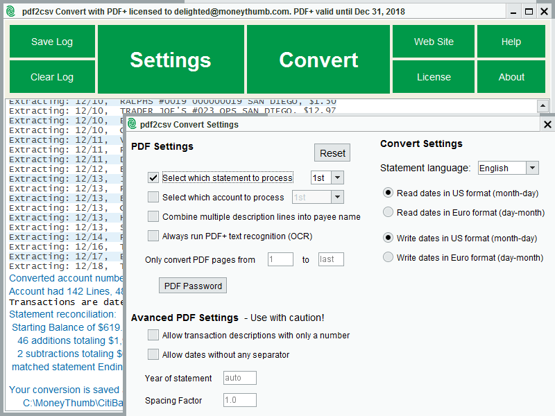 PDF2CSV Convert 10.6.13 full