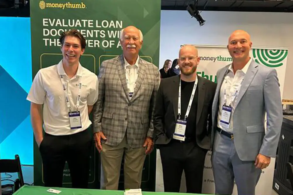 Alex Don Sean Ryan at Broker Fair 2025 in Front of MoneyThumb Stand