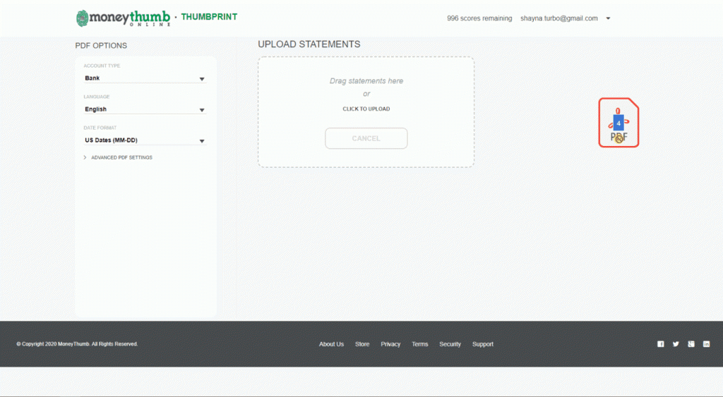 Thumbprint Moneythumb